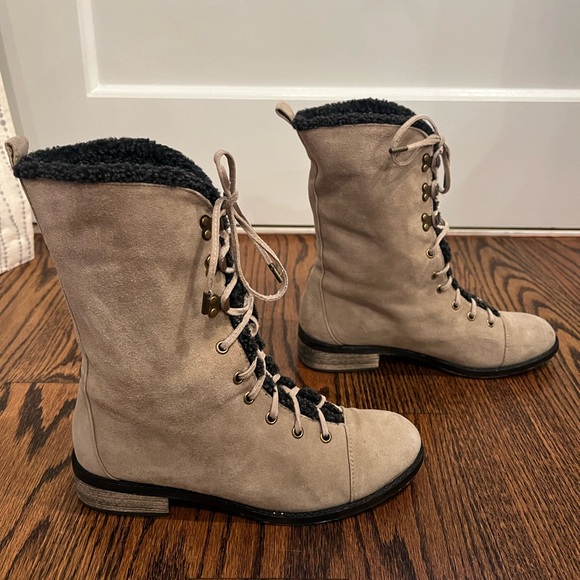 Suede Lace Up Boots - Picture 4 of 10